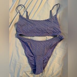 Triangl Purple Textured Bikini Set